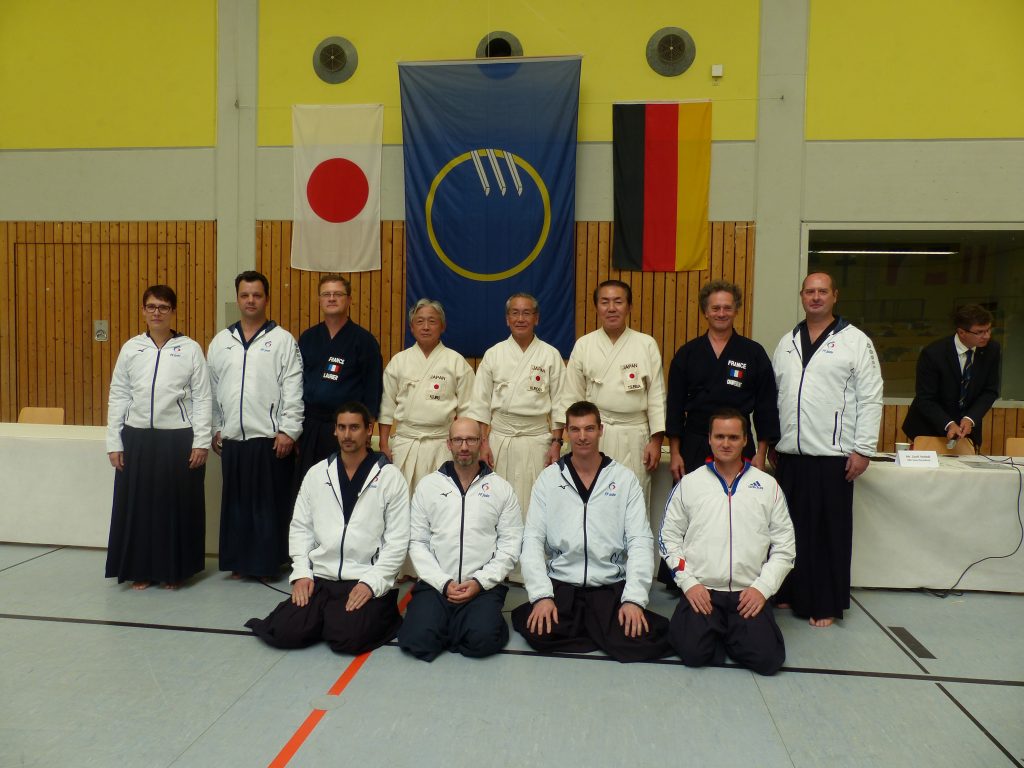 délégations française et japonaise,European Jodo Championship, Heidelberg, Allemagne